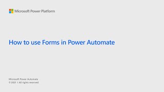 How to use forms in Power Automate [upl. by Woodward]