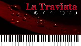 La Traviata Libiamo ne’ lieti calici  Verdi  Piano Tutorial  Synthesia  How to play [upl. by Dlorad]