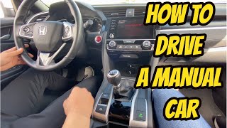 HOW TO DRIVE A MANUAL CAR FOR BEGINNERS STEP BY STEP [upl. by Sansone]