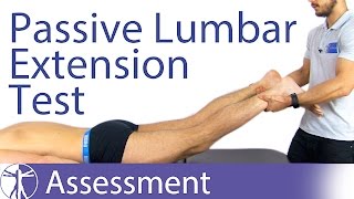 Passive Lumbar Extension Test PLET  Lumbar Instability [upl. by Atneciv]