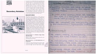 Class 12 Geography Notes Chapter 6 Secondary Activities [upl. by Kaitlin]