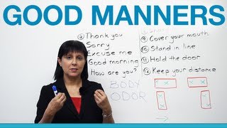 Good Manners What to Say and Do Polite English [upl. by Eignav422]