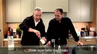 aerolatte  milk frother makes three layer caffè latte macchiato [upl. by Goltz794]