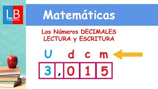 Los Números DECIMALES LECTURA y ESCRITURA ✔👩‍🏫 PRIMARIA [upl. by Ries620]