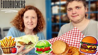 Mukbang  Fuddruckers  Cheeseburgers amp Fries [upl. by Lepp]