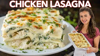 Easy CHICKEN LASAGNA With Creamy White Sauce [upl. by Nalyorf]