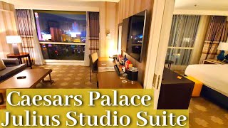 Caesars Palace Las Vegas  Julius Studio Suite  1 King [upl. by Htrag601]