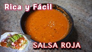 SALSA ROJA FACIL Y RAPIDA PARA TACOS DORADOS [upl. by Mullane]