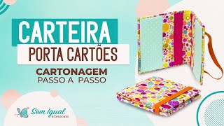 Carteira de Cartonagem Porta Cartões NOVA Cartonagem Para Iniciantes  Sem Igual Artesanato [upl. by Obnukotalo139]