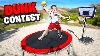 GREATEST Sand Trampoline Dunk Contest Of All Time [upl. by Deelaw]