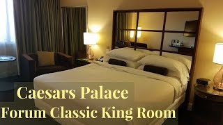 Caesars Palace Las Vegas  Forum Tower Classic King Room [upl. by Eslud]