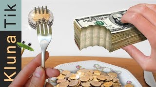 EATING MONEY  KLUNATIK ASMR eating sounds no talk comiendo dinero 吃錢 есть деньги [upl. by Witkin851]