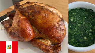 🇵🇪 POLLO A LA BRASA Y CHIMICHURRI PERUANO  RECETA DELICIOSA [upl. by Weissman]