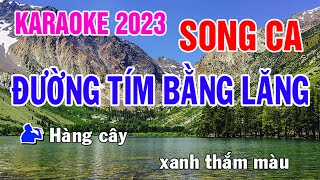 Đường Tím Bằng Lăng Karaoke Song Ca Nhạc Sống  Phối Mới Dễ Hát  Nhật Nguyễn [upl. by Chanda]