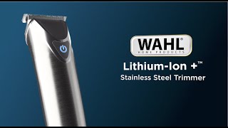 9818 Wahl LithiumIon Stainless Steel Beard Trimmer [upl. by Lledal948]