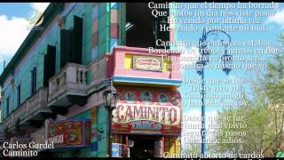 Carlos Gardel  Caminito LetraLyrics [upl. by Alcus]