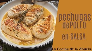 pechugas de pollo en salsa [upl. by Kowtko]