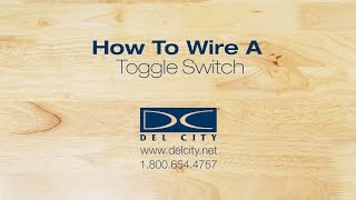 How To Wire A Toggle Switch [upl. by Kerat965]