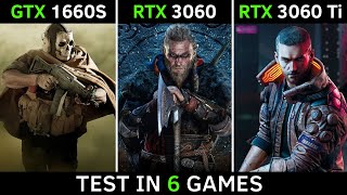 GTX 1660 SUPER vs RTX 3060 vs RTX 3060 Ti  Test In 6 Games  1080p [upl. by Ahtreb]