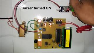 LPG Gas leakage detector with Buzzer using 8051 Microcontroller [upl. by Vijar627]