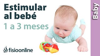 5 ejercicios para ESTIMULAR A MI BEBÉ de 1 a 3 MESES [upl. by Aiynat834]