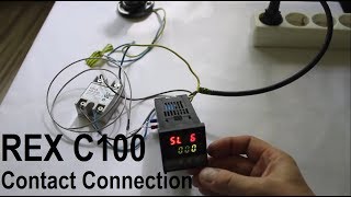 PID REX C100 temperature controller contact connection [upl. by Eirolam]