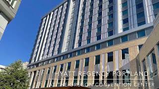 Room Tour Hyatt Regency Portland at the Oregon Convention Center [upl. by Nylehtak]