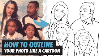 How to OUTLINE in Procreate Tutorial  Clean CARTOON LINE ART Drawing [upl. by Bobette]