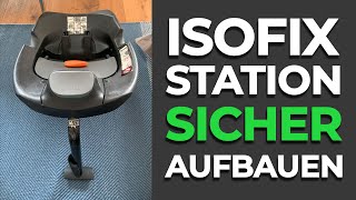 ISOFIX Base einbauen Cybex QFix Babyschale [upl. by Ahsim]