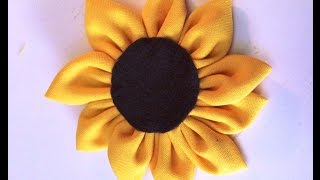 GIRASOL DE TELA diy [upl. by Kcirredal]