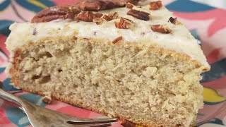 Old Fashioned Banana Cake Recipe Demonstration  Joyofbakingcom [upl. by Eatnwahs]