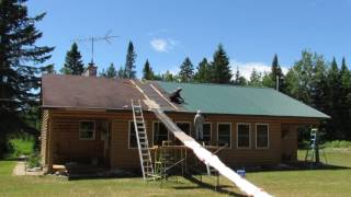 metal roof installation over existing shingles [upl. by Haggar]