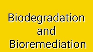 Biodegradation and bioremediation [upl. by Kcub]