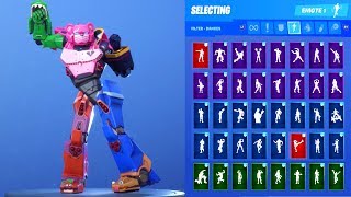 NEW Fortnite Mecha Team Leader Voltron Robot Skin Outfit Showcase with All Dances amp Emotes [upl. by Doherty]