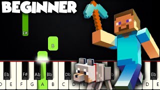 Sweden  Minecraft  BEGINNER PIANO TUTORIAL  SHEET MUSIC by Betacustic [upl. by Eiznyl]