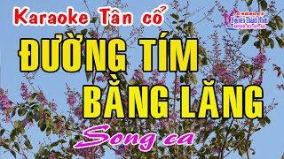 Karaoke tân cổ ĐƯỜNG TÍM BẰNG LĂNG  SONG CA [upl. by Sukram681]