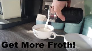 How to Get More Froth from Your Nespresso Coffee Aeroccino  Nespresso tips and help [upl. by Scornik]