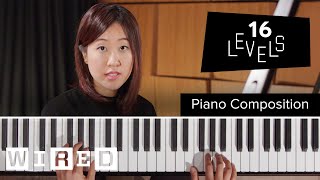 16 Levels of Piano Composition Easy to Complex  WIRED [upl. by Attiuqahs]