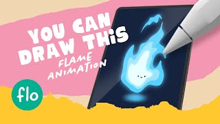 You Can Draw This FLAME in PROCREATE  Procreate Animation Tutorial for Beginners [upl. by Hareehahs]