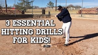 3 ESSENTIAL Baseball Hitting Drills for Kids [upl. by Aenneea]