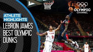 The Best LeBron James Dunks at the Olympics  Athlete Highlights [upl. by Jd]