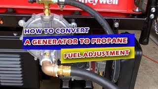 How to Convert a Generator to Propane Fuel Adjustment [upl. by Sarilda]