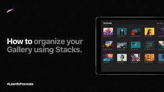 How to organize your Gallery using Stacks in Procreate [upl. by Dnalyar]